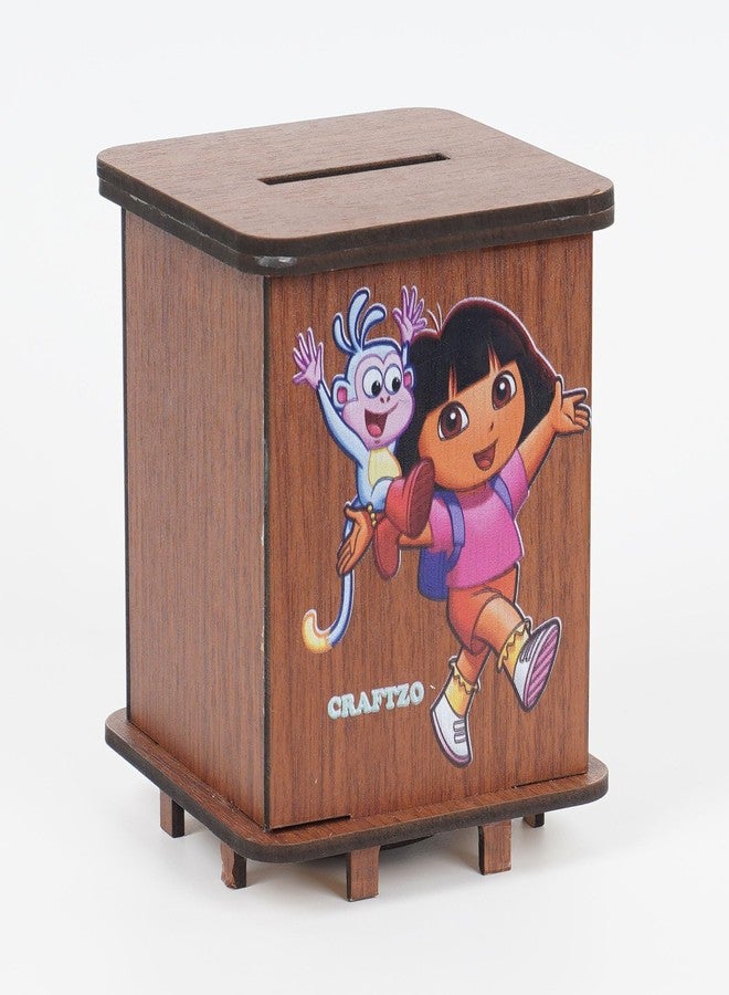 Craftzo Handmade Wooden Money Bank | Gullak | Coin Bank | Coin Box | Birthday Gift | Return Gift | Money Box - Gift Items for Kids - Image 1